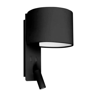 Pr28916bi4038 64305 Fold Aplique Negro 1xe27 Con Lector Led 3w Sz2
